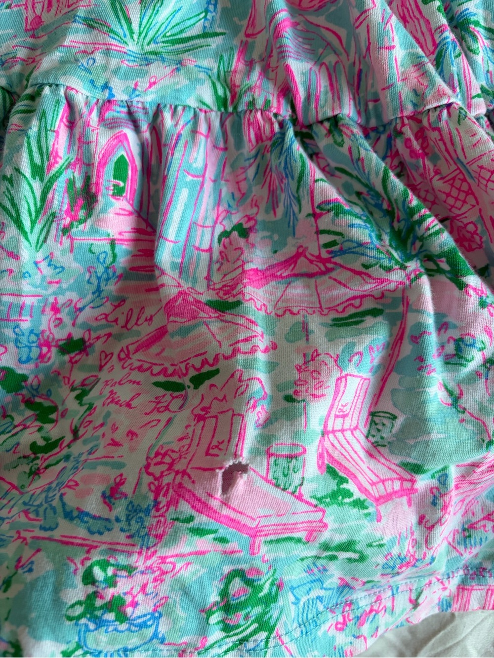 **Hole** Lilly Pulitzer Pink and Mint Green Mini Dress - Picture 2 of 4